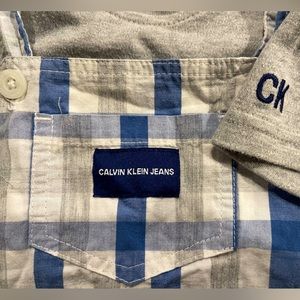Calvin Klein | Adorable overalls and T-shirt. Size 3 - 6 Months